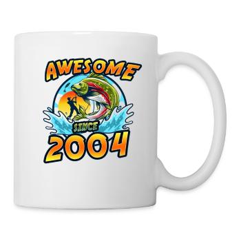 Génial depuis 2004. Angel, l’anniversaire du pêcheur - Mug blanc - blanc - Droite