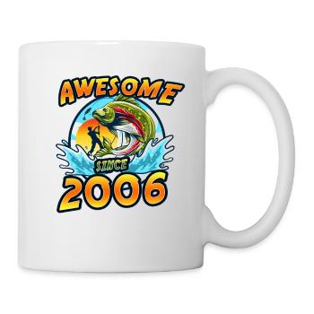 Génial depuis 2006. Angel, l’anniversaire du pêcheur - Mug blanc - blanc - Droite