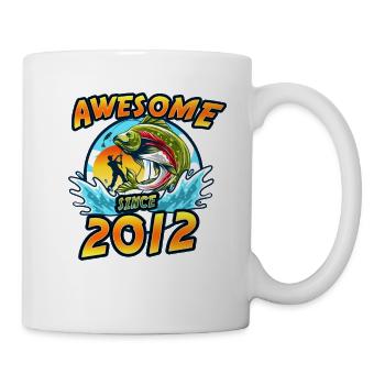 Awesome since 2012. Angel, Angler's Birthday - Mug - white - Right