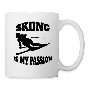 Skifahrer Skilanglauf Wintersport Ski Skifahren - Tasse - Weiß - Rechts
