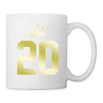 20 Zahl Krone - Tasse - Weiß - Rechts