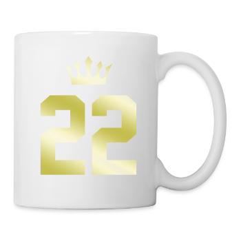 22 Couronne numérique - Mug blanc - blanc - Droite
