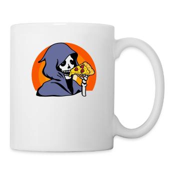 Rétro Halloween Pizza Lover Grim Reaper - Mug blanc - blanc - Droite