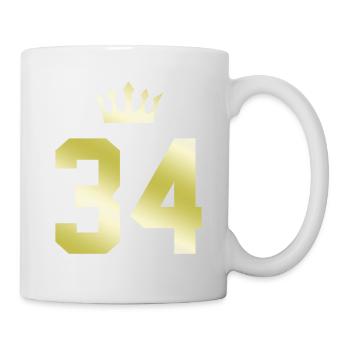 34 Couronne numérique - Mug blanc - blanc - Droite