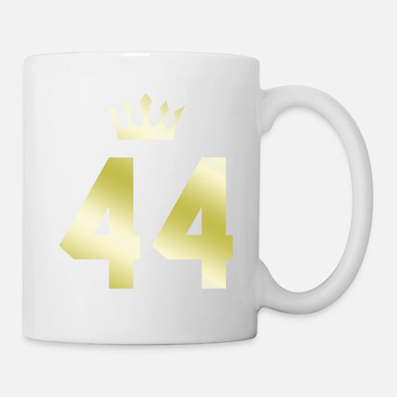 44 Zahl Krone - Tasse - Weiß