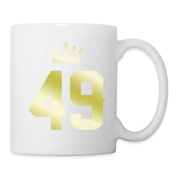 49 Zahl Krone - Tasse - Weiß - Rechts