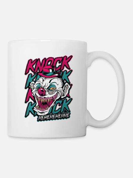 Gruseliger Clown, Creepy Clown. - Tasse - Weiß