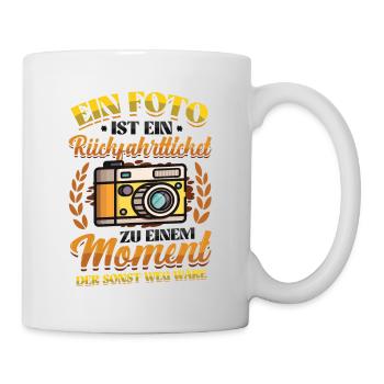 Foto Rückfahrticket Vergangenheit Fotograf. - Tasse - Weiß - Rechts