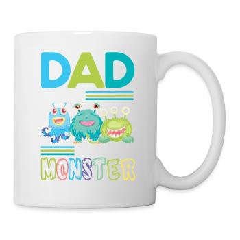 Father of the birthday monster Family siblings - Mug - white - Right