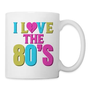 J’adore le vintage rétro des années 80 des années 1980 | Costume des années 80 - Mug blanc - blanc - Droite
