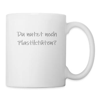 Plastiktüte Umweltschutz Rettet die Meere jetzt - Tasse - Weiß - Rechts