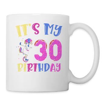Es Ist Mein 30. Geburtstag Dabbing Unicorn Pony - Tasse - Weiß - Rechts