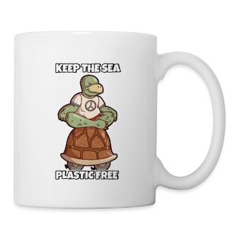 Keep The Sea Plastic Free Umweltschutz Meer retten - Tasse - Weiß - Rechts