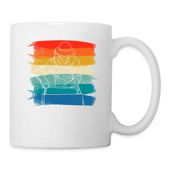 Retro Vintage Classic Beekeeper Beekeeping - Tasse - Weiß - Rechts