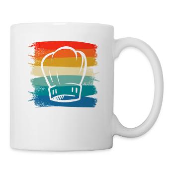 Retro Vintage Classic Chef Cook Cooking - Tasse - Weiß - Rechts