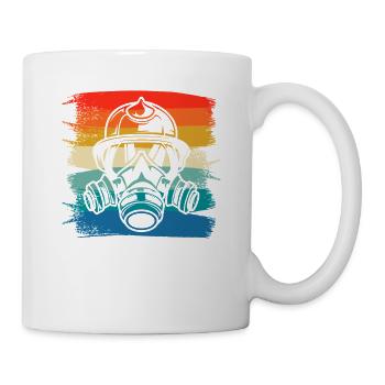 Rétro Vintage Classic Firefighter Firefighting - Mug blanc - blanc - Droite