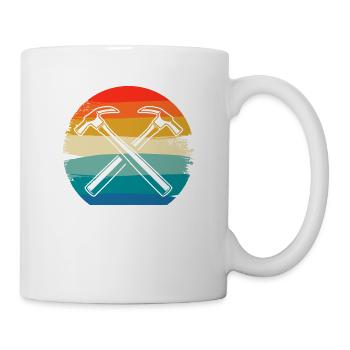 Retro Vintage Classic Carpenter Carpentry - Tasse - Weiß - Rechts