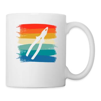 Retro Vintage Classic Electrician Electrical - Tasse - Weiß - Rechts