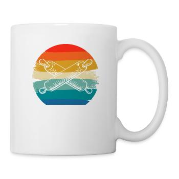 Retro Vintage Classic Baker Baking - Tasse - Weiß - Rechts