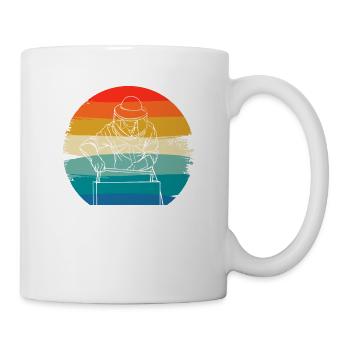 Retro Vintage Classic Beekeeper Beekeeping - Tasse - Weiß - Rechts