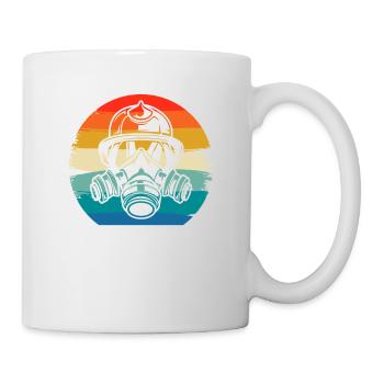Rétro Vintage Classic Firefighter Firefighting - Mug blanc - blanc - Droite