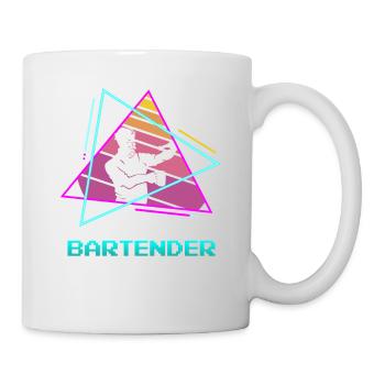 Retro Vintage Classic Bartender Bartending - Tasse - Weiß - Rechts