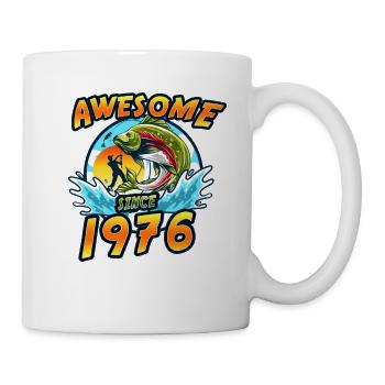 Awesome since 1976. Angel, Angler's Birthday - Mug - white - Right