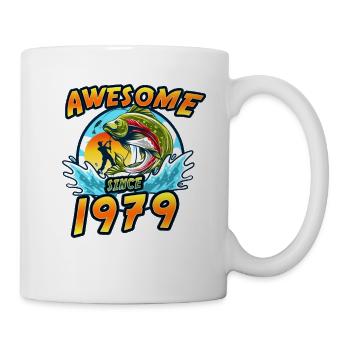 Awesome since 1979. Angel, Angler's birthday - Mug - white - Right