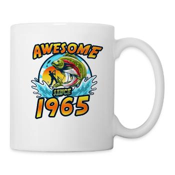 Awesome since 1965. Angel, Angler's Birthday - Mug - white - Right
