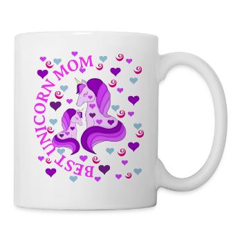 Meilleure maman licorne - Mug blanc - blanc - Droite