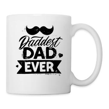 Papa aller Zeiten lustiger Vatertag mit Schnurrbart - Tasse - Weiß - Rechts