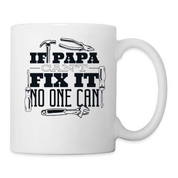 Fête des pères si papa ne peut pas le réparer - Mug blanc - blanc - Droite