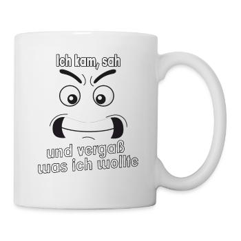 Ich kam, sah und vergaß was ich wollte. - Tasse - Weiß - Rechts