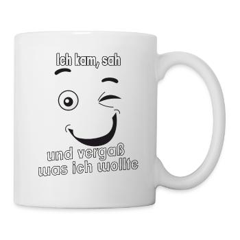 Ich kam, sah und vergaß was ich wollte. - Tasse - Weiß - Rechts