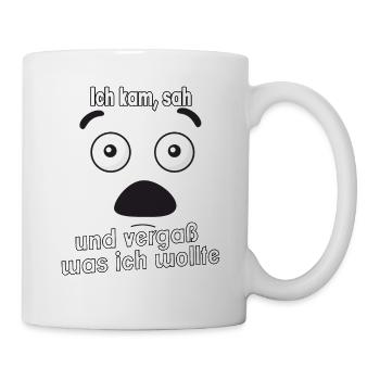 Ich kam, sah und vergaß was ich wollte. - Tasse - Weiß - Rechts