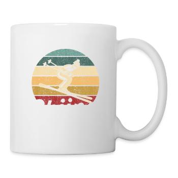 Schule ist wichtig, aber Skifahren ist wichtiger - Tasse - Weiß - Rechts