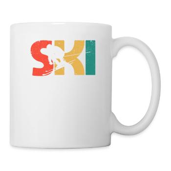 Distressed Look Skiing Winter sports lovers - Mug - white - Right