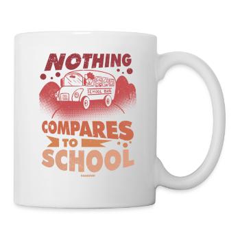 Schulbus fährt zur Schule - Tasse - Weiß - Rechts