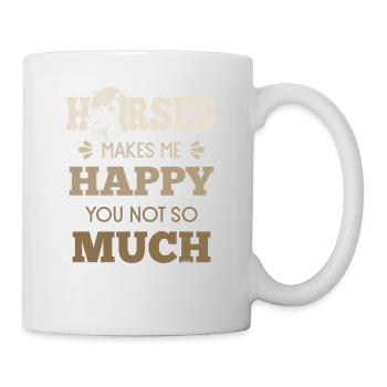 Les chevaux me rendent heureux - Mug blanc - blanc - Droite