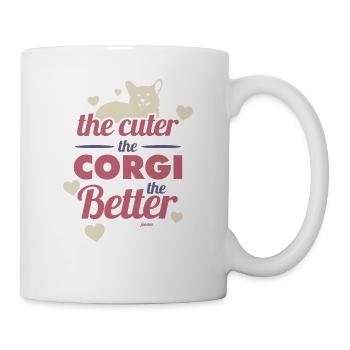 cute corgi dog - Mug - white - Right