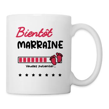 bientôt Marraine cadeau future Marraine - Mug blanc - blanc - Droite