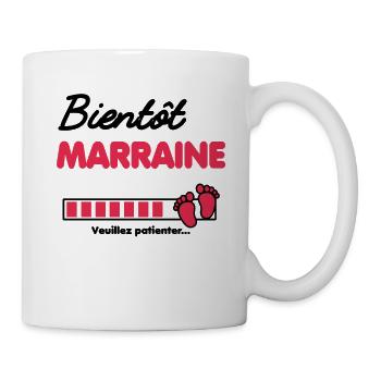 Bientôt Marraine Annonce grossesse future Marraine - Mug blanc - blanc - Droite