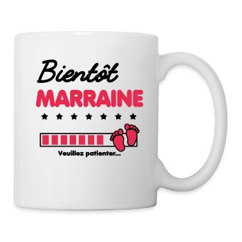 Bientôt Marraine cadeau naissance future Marraine - Mug blanc - blanc - Droite