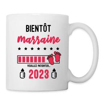Bientôt Marraine 2023 Annonce grossesse Marraine - Mug blanc - blanc - Droite