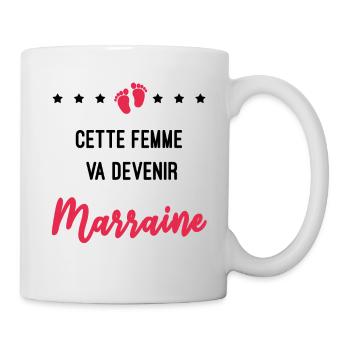 femme devenir Marraine cadeau future Marraine - Mug blanc - blanc - Droite