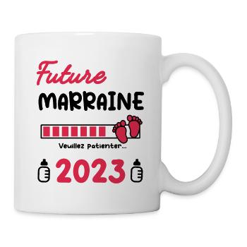 Annonce grossesse Marraine Future Marraine 2023 - Mug blanc - blanc - Droite