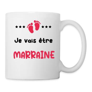 je vais être Marraine future Marraine - Mug blanc - blanc - Droite