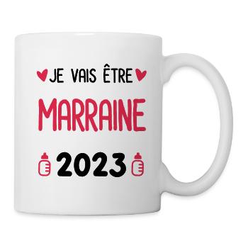 je vais être Marraine 2023 future Marraine - Mug blanc - blanc - Droite