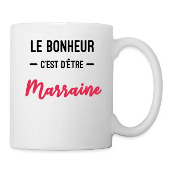 bonheur c'est d'être Marraine future Marraine - Mug blanc - blanc - Droite