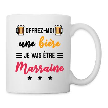 offrez moi bière Marraine future Marraine - Mug blanc - blanc - Droite